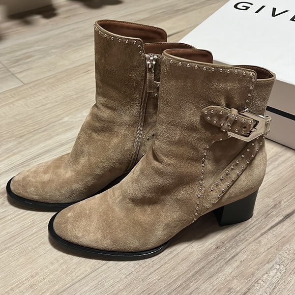 Givenchy Ankle Boots Beige Calf Suede 8.5 - Picture 7 of 16